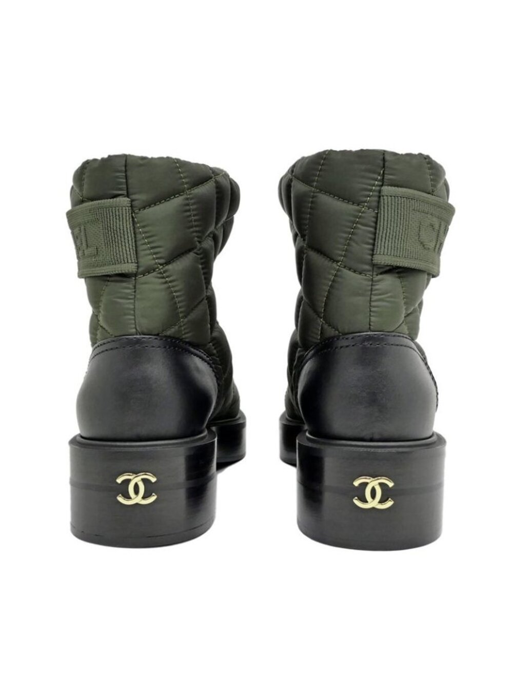 Chanel Shorts Khaki Black Coco Mark Size 37 Shoes - Picture 5 of 10